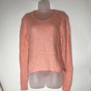 Poof Excellence Peachy‎ Pink Women's Sweater Large